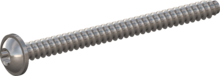 STP380500650E, Screw for Plastic, STP38 5.0x65.0 - T25, stainless-steel A2, 1.4567, bright, pickled and passivated