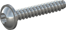 STP380600350S, Screw for Plastic, STP38 6.0x35.0 - T30, steel, hardened, zinc-plated 5-7 µm, baked, blue / transparent passivated