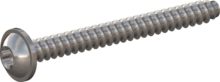 STP380600600E, Screw for Plastic, STP38 6.0x60.0 - T30, stainless-steel A2, 1.4567, bright, pickled and passivated