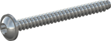STP380600600S, Screw for Plastic, STP38 6.0x60.0 - T30, steel, hardened, zinc-plated 5-7 µm, baked, blue / transparent passivated
