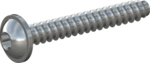 STP380700500S, Screw for Plastic, STP38 7.0x50.0 - T30, steel, hardened, zinc-plated 5-7 µm, baked, blue / transparent passivated