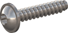 STP380800400E, Screw for Plastic, STP38 8.0x40.0 - T40, stainless-steel A2, 1.4567, bright, pickled and passivated