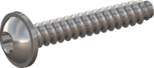 STP380800500E, Screw for Plastic, STP38 8.0x50.0 - T40, stainless-steel A2, 1.4567, bright, pickled and passivated