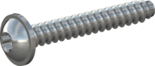 STP380800550S, Screw for Plastic, STP38 8.0x55.0 - T40, steel, hardened, zinc-plated 5-7 µm, baked, blue / transparent passivated