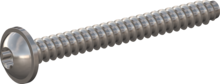 STP380800750E, Screw for Plastic, STP38 8.0x75.0 - T40, stainless-steel A2, 1.4567, bright, pickled and passivated