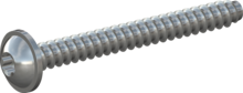 STP380800750S, Screw for Plastic, STP38 8.0x75.0 - T40, steel, hardened, zinc-plated 5-7 µm, baked, blue / transparent passivated