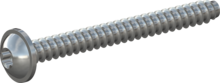 STP380800800S, Screw for Plastic, STP38 8.0x80.0 - T40, steel, hardened, zinc-plated 5-7 µm, baked, blue / transparent passivated