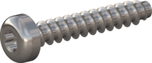 STP390140080E, Screw for Plastic, STP39 1.4x8.0 - T3, stainless-steel A2, 1.4567, bright, pickled and passivated