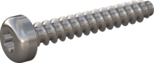 STP390140090E, Screw for Plastic, STP39 1.4x9.0 - T3, stainless-steel A2, 1.4567, bright, pickled and passivated