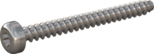 STP390140140E, Screw for Plastic, STP39 1.4x14.0 - T3, stainless-steel A2, 1.4567, bright, pickled and passivated