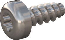 STP390160040E, Screw for Plastic, STP39 1.6x4.0 - T5, stainless-steel A2, 1.4567, bright, pickled and passivated