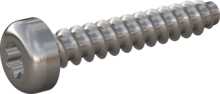 STP390160090E, Screw for Plastic, STP39 1.6x9.0 - T5, stainless-steel A2, 1.4567, bright, pickled and passivated