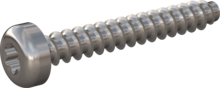 STP390160110E, Screw for Plastic, STP39 1.6x11.0 - T5, stainless-steel A2, 1.4567, bright, pickled and passivated