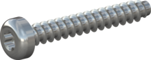 STP390160110S, Screw for Plastic, STP39 1.6x11.0 - T5, steel, hardened, zinc-plated 5-7 µm, baked, blue / transparent passivated
