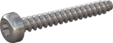 STP390160120E, Screw for Plastic, STP39 1.6x12.0 - T5, stainless-steel A2, 1.4567, bright, pickled and passivated