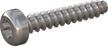STP390180100E, Screw for Plastic, STP39 1.8x10.0 - T6, stainless-steel A2, 1.4567, bright, pickled and passivated