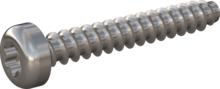 STP390180120E, Screw for Plastic, STP39 1.8x12.0 - T6, stainless-steel A2, 1.4567, bright, pickled and passivated