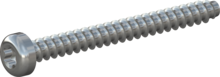 STP390180180S, Screw for Plastic, STP39 1.8x18.0 - T6, steel, hardened, zinc-plated 5-7 µm, baked, blue / transparent passivated