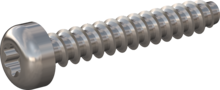 STP390200120E, Screw for Plastic, STP39 2.0x12.0 - T6, stainless-steel A2, 1.4567, bright, pickled and passivated