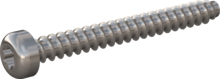 STP390200180E, Screw for Plastic, STP39 2.0x18.0 - T6, stainless-steel A2, 1.4567, bright, pickled and passivated