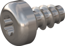 STP390220040E, Screw for Plastic, STP39 2.2x4.0 - T6, stainless-steel A2, 1.4567, bright, pickled and passivated