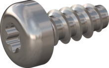 STP390220050E, Screw for Plastic, STP39 2.2x5.0 - T6, stainless-steel A2, 1.4567, bright, pickled and passivated