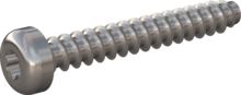 STP390220150E, Screw for Plastic, STP39 2.2x15.0 - T6, stainless-steel A2, 1.4567, bright, pickled and passivated