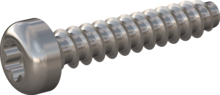STP390250130E, Screw for Plastic, STP39 2.5x13.0 - T8, stainless-steel A2, 1.4567, bright, pickled and passivated