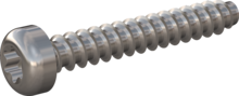 STP390250160E, Screw for Plastic, STP39 2.5x16.0 - T8, stainless-steel A2, 1.4567, bright, pickled and passivated
