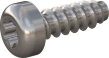 STP390300090C, Screw for Plastic, STP39 3.0x9.0 - T10, stainless-steel A4, 1.4578, bright, pickled and passivated