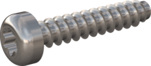 STP390300150C, Screw for Plastic, STP39 3.0x15.0 - T10, stainless-steel A4, 1.4578, bright, pickled and passivated