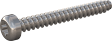 STP390300250E, Screw for Plastic, STP39 3.0x25.0 - T10, stainless-steel A2, 1.4567, bright, pickled and passivated