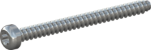 STP390300350S, Screw for Plastic, STP39 3.0x35.0 - T10, steel, hardened, zinc-plated 5-7 µm, baked, blue / transparent passivated