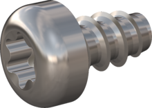 STP390350060C, Screw for Plastic, STP39 3.5x6.0 - T15, stainless-steel A4, 1.4578, bright, pickled and passivated