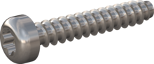 STP390350200E, Screw for Plastic, STP39 3.5x20.0 - T15, stainless-steel A2, 1.4567, bright, pickled and passivated