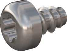 STP390400060E, Screw for Plastic, STP39 4.0x6.0 - T20, stainless-steel A2, 1.4567, bright, pickled and passivated