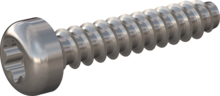 STP390400200E, Screw for Plastic, STP39 4.0x20.0 - T20, stainless-steel A2, 1.4567, bright, pickled and passivated