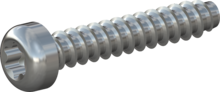 STP390400220S, Screw for Plastic, STP39 4.0x22.0 - T20, steel, hardened, zinc-plated 5-7 µm, baked, blue / transparent passivated