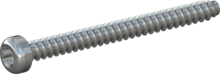 STP390400450S, Screw for Plastic, STP39 4.0x45.0 - T20, steel, hardened, zinc-plated 5-7 µm, baked, blue / transparent passivated
