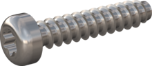 STP390450220E, Screw for Plastic, STP39 4.5x22.0 - T20, stainless-steel A2, 1.4567, bright, pickled and passivated