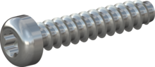 STP390450220S, Screw for Plastic, STP39 4.5x22.0 - T20, steel, hardened, zinc-plated 5-7 µm, baked, blue / transparent passivated