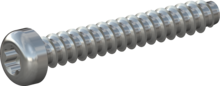 STP390450300S, Screw for Plastic, STP39 4.5x30.0 - T20, steel, hardened, zinc-plated 5-7 µm, baked, blue / transparent passivated