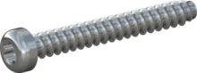 STP390450350S, Screw for Plastic, STP39 4.5x35.0 - T20, steel, hardened, zinc-plated 5-7 µm, baked, blue / transparent passivated