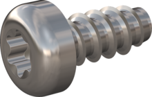 STP390500110E, Screw for Plastic, STP39 5.0x11.0 - T25, stainless-steel A2, 1.4567, bright, pickled and passivated