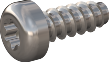 STP390500130E, Screw for Plastic, STP39 5.0x13.0 - T25, stainless-steel A2, 1.4567, bright, pickled and passivated