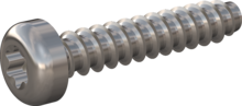 STP390500250E, Screw for Plastic, STP39 5.0x25.0 - T25, stainless-steel A2, 1.4567, bright, pickled and passivated