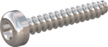 STP390500280C, Screw for Plastic, STP39 5.0x28.0 - T25, stainless-steel A4, 1.4578, bright, pickled and passivated