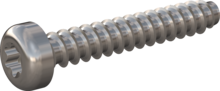 STP390500300C, Screw for Plastic, STP39 5.0x30.0 - T25, stainless-steel A4, 1.4578, bright, pickled and passivated
