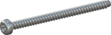 STP390500700S, Screw for Plastic, STP39 5.0x70.0 - T25, steel, hardened, zinc-plated 5-7 µm, baked, blue / transparent passivated