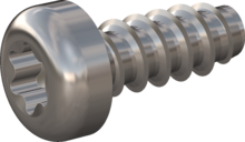 STP390600150C, Screw for Plastic, STP39 6.0x15.0 - T30, stainless-steel A4, 1.4578, bright, pickled and passivated